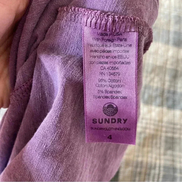 Sundry Anthropologie Midi-Maxi Dress Muted Purple Twist Front Sleeveless: XL (4) - Picture 10 of 14